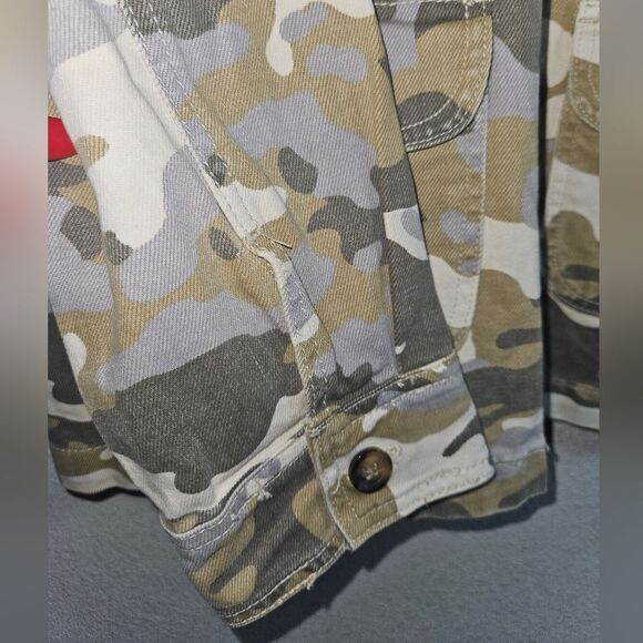 Velvet Heart Denim Camoflauge Military Jacket Size L - Picture 7 of 7